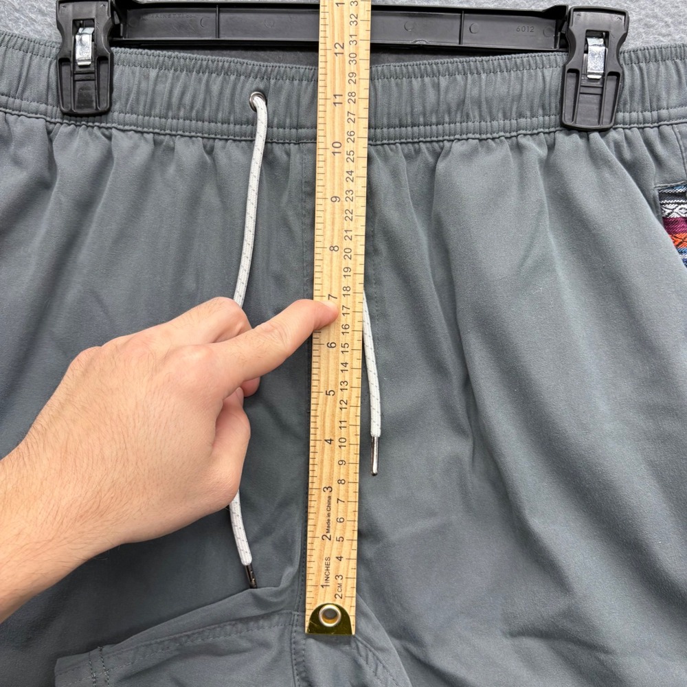 Wowie Shorts Mens L Grey Drawstring Elastic Waist Performance Activewear 5" - Picture 4 of 6